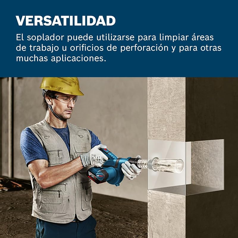 Ventilador sem fios do sistema 18V GBL 18V-120 (incluindo 4 adaptadores, bico padrão, tubo de extensão, bico de profundidade, depósito de recolha de pó, sem bateria/carregador)