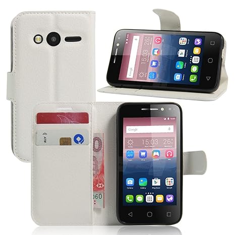 Tasche für Alcatel Pixi 4 (4.0 zoll) Hülle, Ycloud PU Ledertasche Flip Cover Wallet Case Handyhülle mit Stand Function Credit