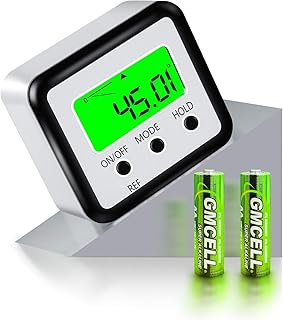 FOLAI Digitaler LCD Winkelmesser Neigungsmesser Inklinometer Wasserdicht Bevel Box Winkelmessgerät Magnetfuß Wasserwaage (Batterie enthalten)