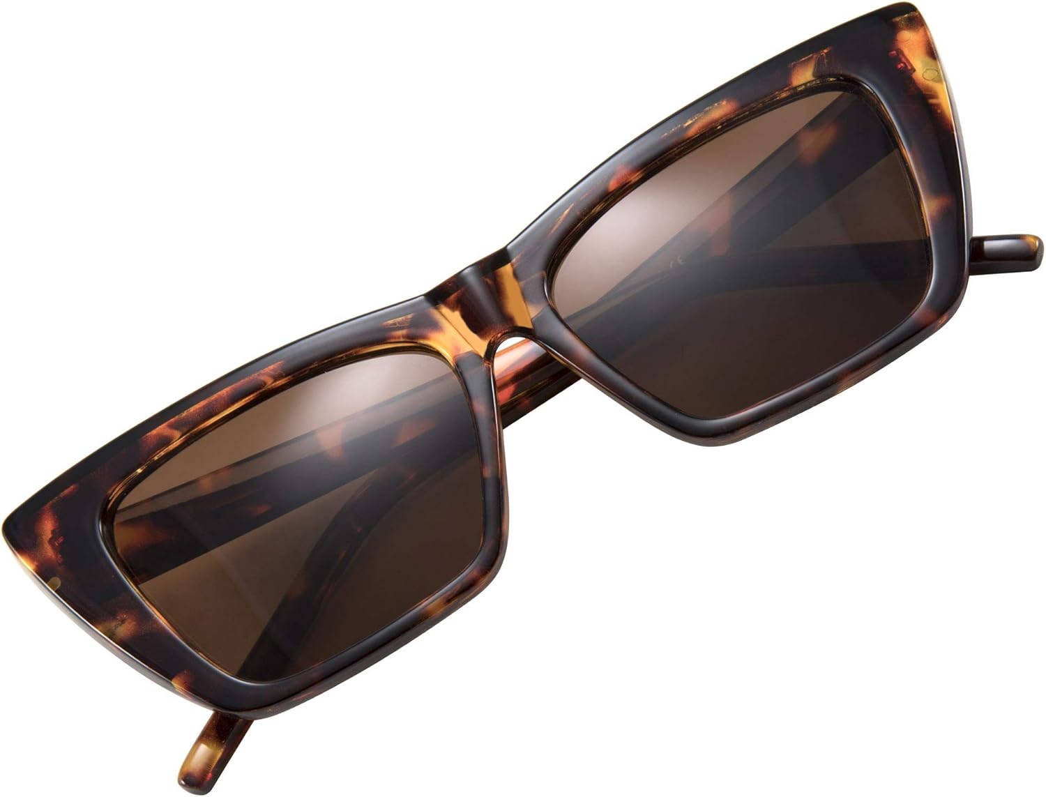 FEISEDY Square Cat Eye Sunglasses Vintage Cateye Frame UV400 Protection