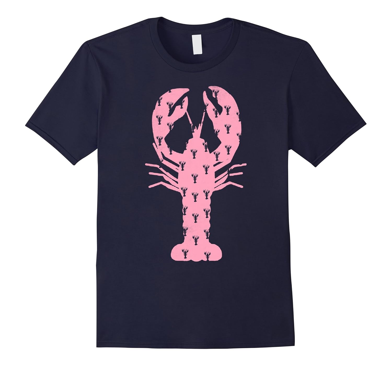 Pink Lobster Pattern Preppy Graphic T-Shirt-ANZ