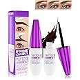 Peel Off Tattoo Eyebrow Gel Tinting - 2pcs Dark Brown Tinted Eye Brow Glue, Waterproof Long-lasting Transfer-proof, Up to 3 Days - Mother's Day Makeup Gift for Women Girl-01#
