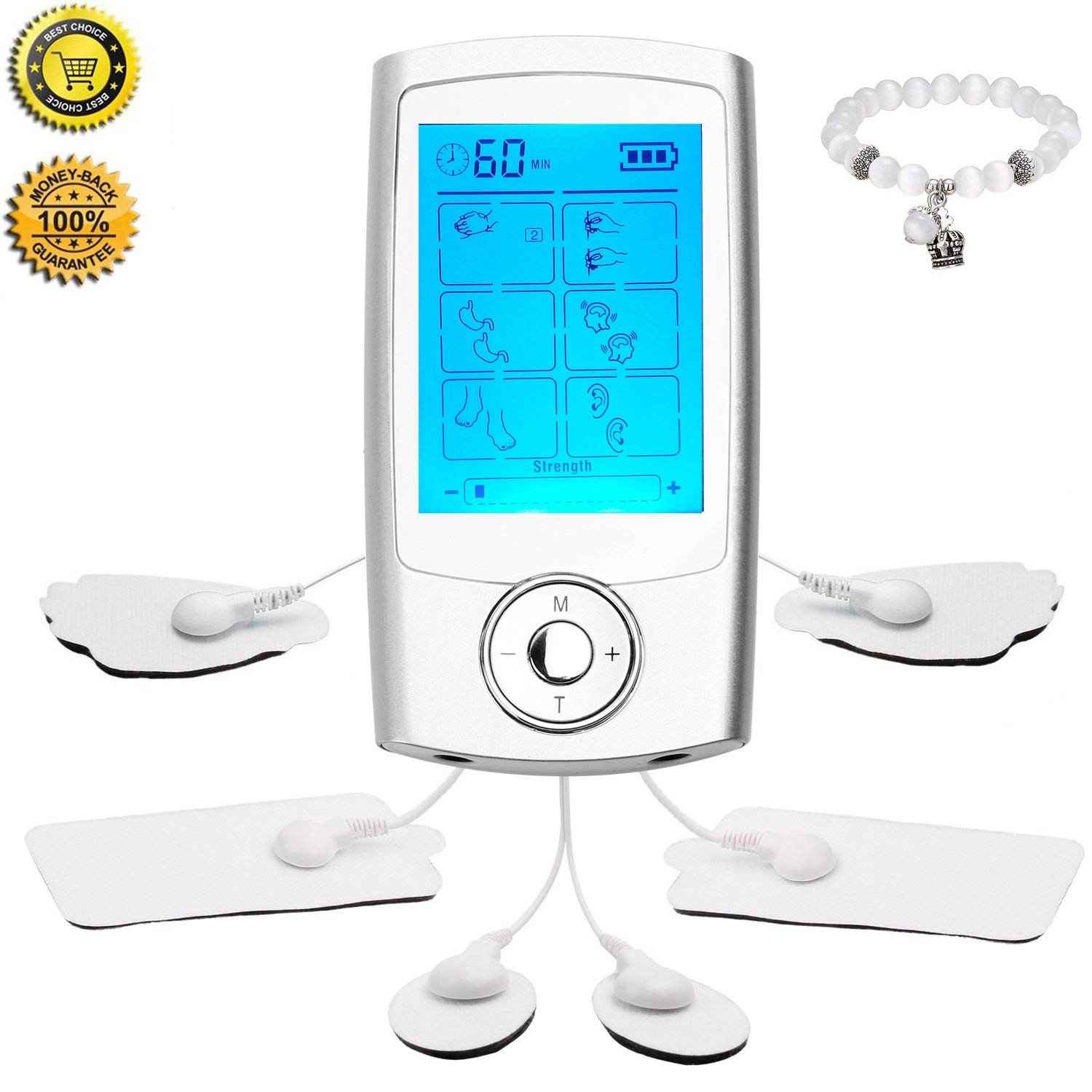 nueva version Flyhealth Masajeador Recargable con Modos y Almohadillas ideal para Tensión y