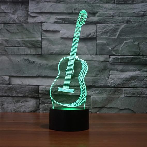 wwwff Lámpara de Mesa led de Guitarra para Dormitorio, Producto