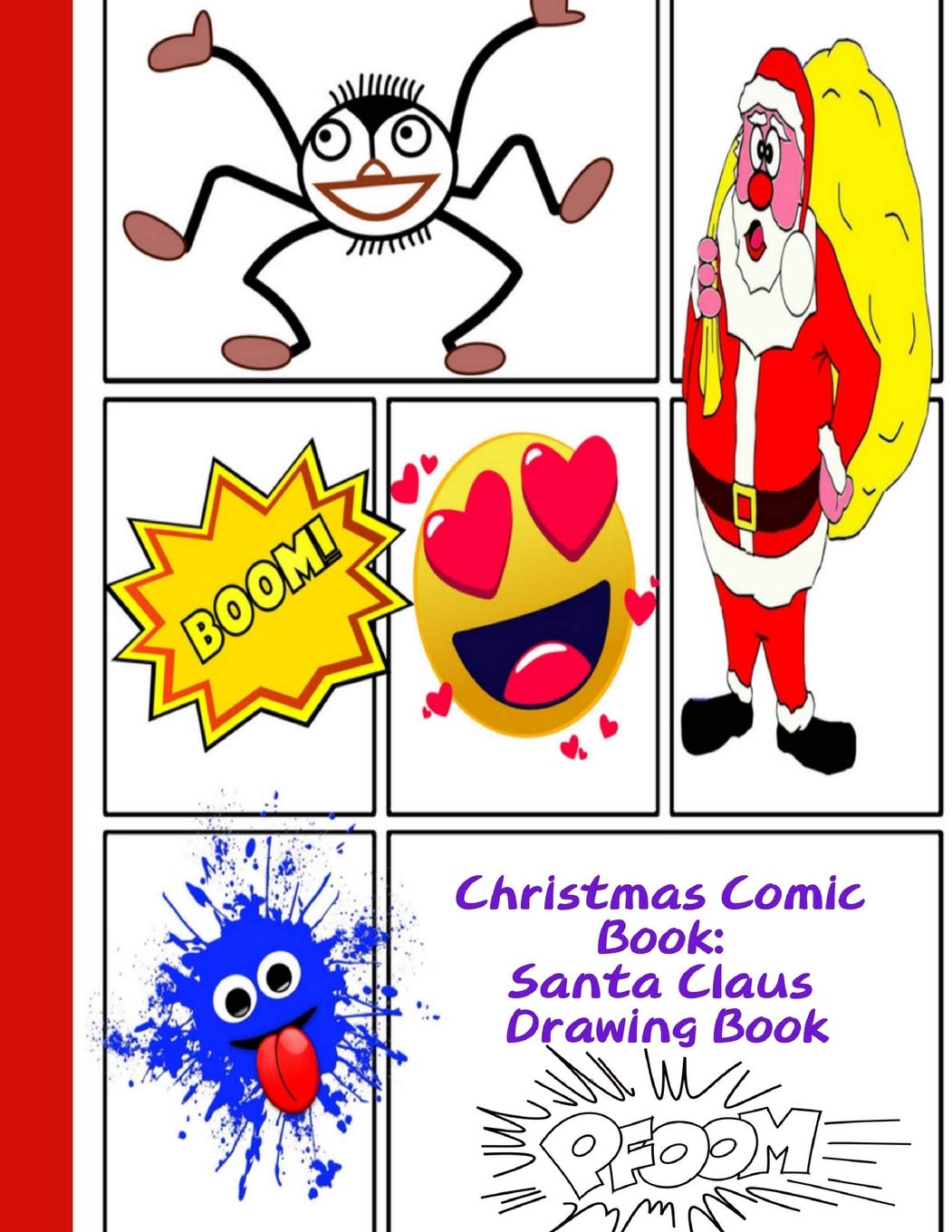 Christmas Comic Book Santa Claus Drawing Book The Blank