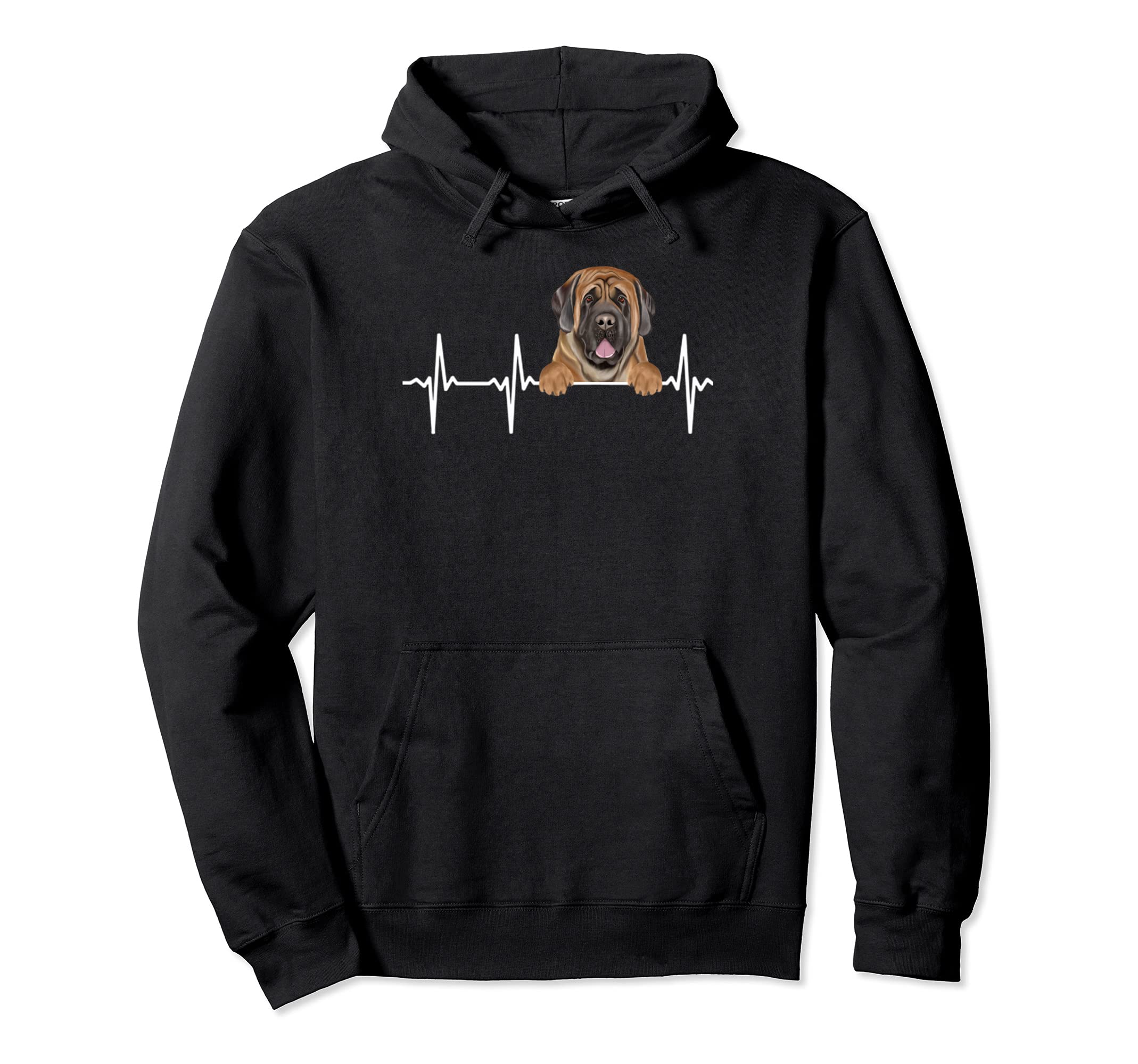 Funny Dog Heartbeat For Mastiff Lovers Pullover Hoodie