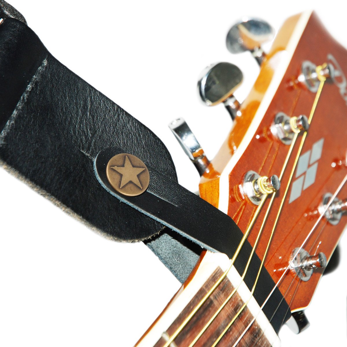 Leather Strap Hook for Acoustic Guitar (Black) Amazon.co.uk Musical