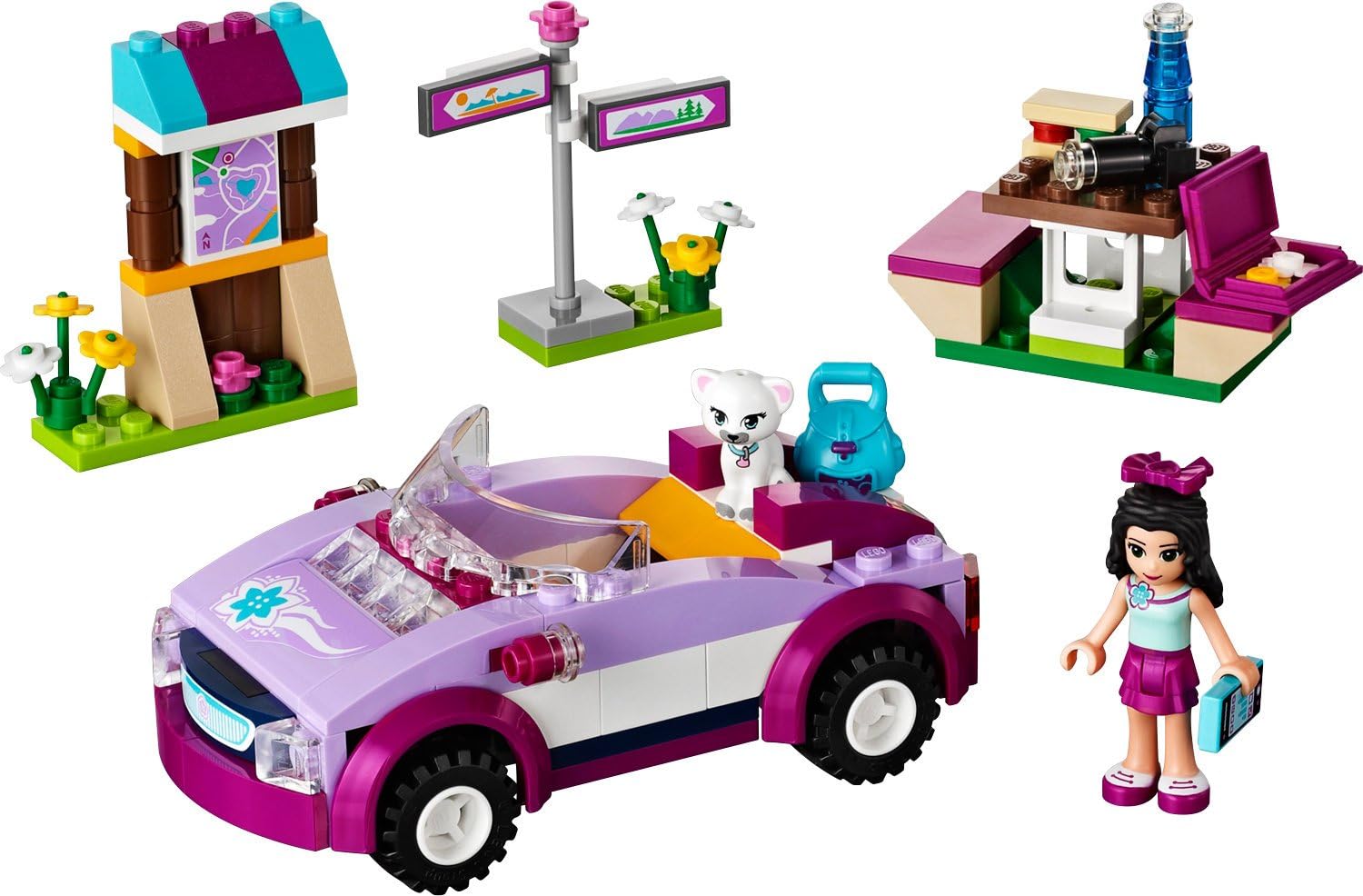 lego friends pink car