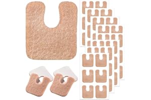 REDANHA 48 Pieces U Shaped Felt Callus Pads Metatarsal Pads Forefoot Foot Pads Pain Relief Foot Cushion Keep Protecting Calluses from Rubbing on Shoes Adhesive Pads for Men and Women