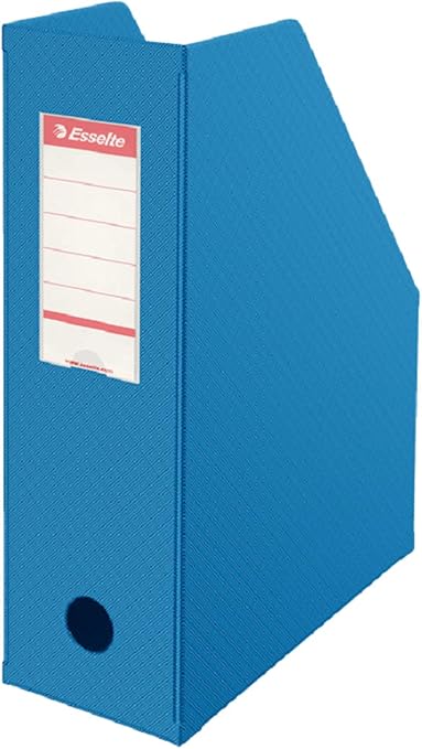 Esselte 56075 caja de índice en PVC 100 mm vivida azul: Amazon.es: Oficina y papelería
