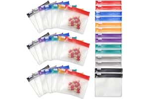 35&70 Pieces Pill Pouch Bags Zippered, Anglecai Reusable Pill Pouch for Medicine Bags Portable Self Sealing Travel Medicine Packets with Slide Lock Drug Baggies (35)