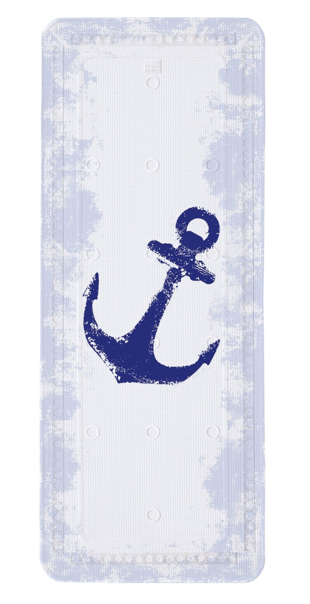 Kleine Wolke "Anchor Bath Safety Mat, PVC Foam, Dark Blue, 92 x 36 x 0.3 cm