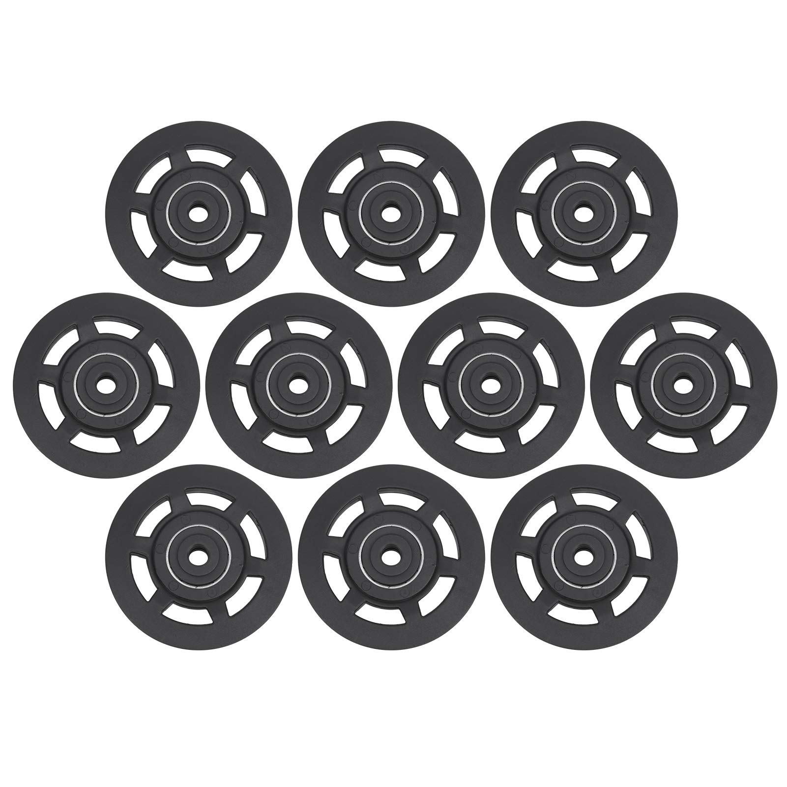 DAUERHAFT 10Pcs/Set 95MM Wheel Guide Bearing Pulley, Bearing Pulley Wheel Replacement, Made of Nylon, Wear resistant, for Necessary Fitness Equipment Accessories, Door Pulley System