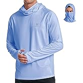 WINNERAIN Men's Moisture-wicking Sports Shirts Lightweight Loose Fit Long Sleeve Hoodie Fishing Hiking Rash Guard