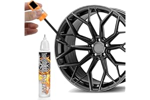 VIGORDER Matte Blac Rim Touch Up Paint, Professional Wheel Paint Scratch Repair Kit Curb Rash, Quick And Easy Alloy Touch Up Paint Pen For Rims, Universal black automotive paint, Rim Protector Prevent Rust