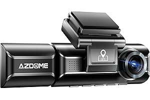 AZDOME M550 3 Channel Dash Cam, 4K+2.5K Dual Dash Camera for Cars Built-in WiFi GPS, 1440P+1080P+1440P Front and Rear Inside,