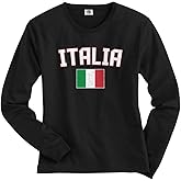 Threadrock Women's Italia Flag Long Sleeve T-Shirt