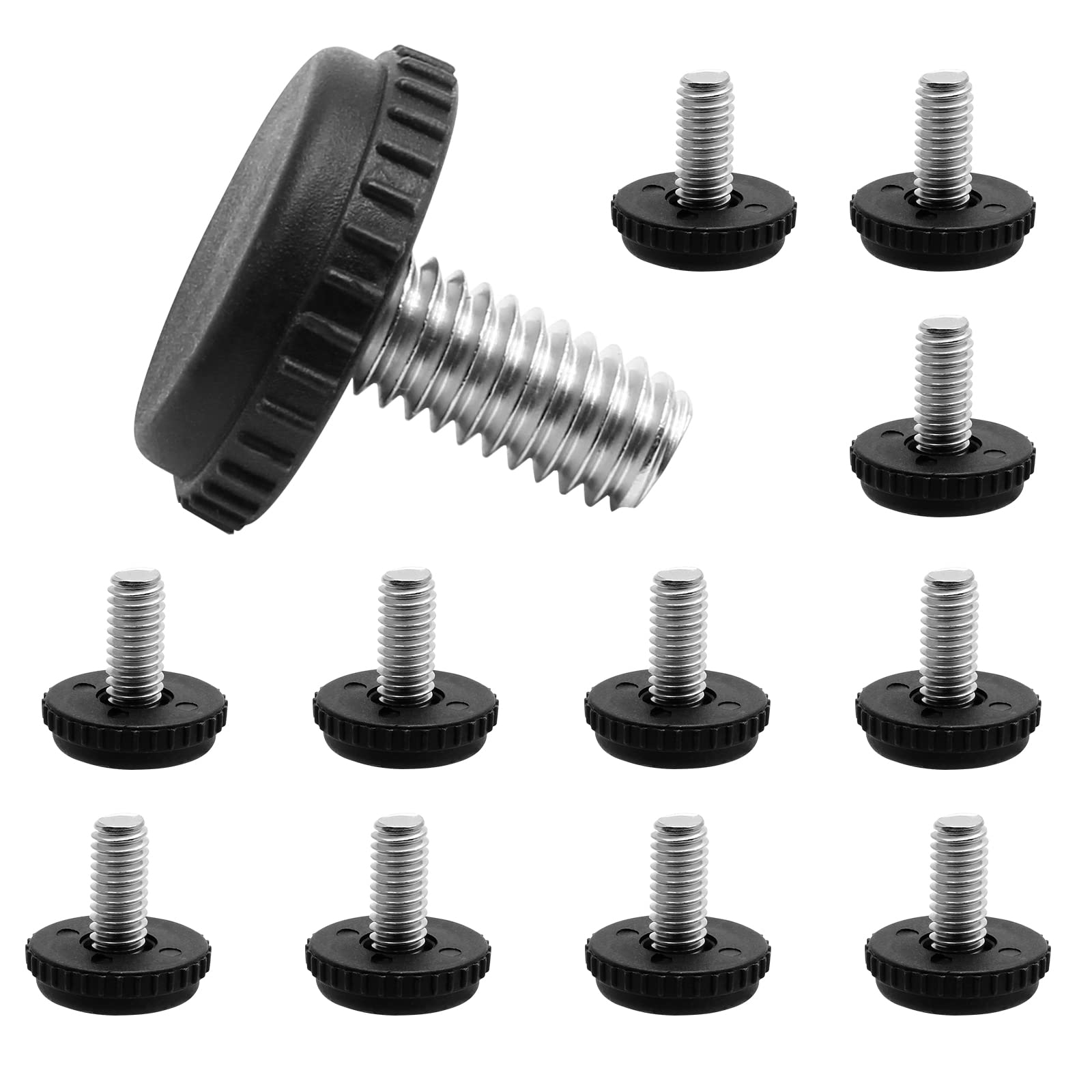 Photo 1 of Litoexpe 5/16”-18 Stainless Steel Screw Furniture Leveling Feet, Adjustable Patio Furniture Levelers for Table and Chair Legs, 12-Pack
