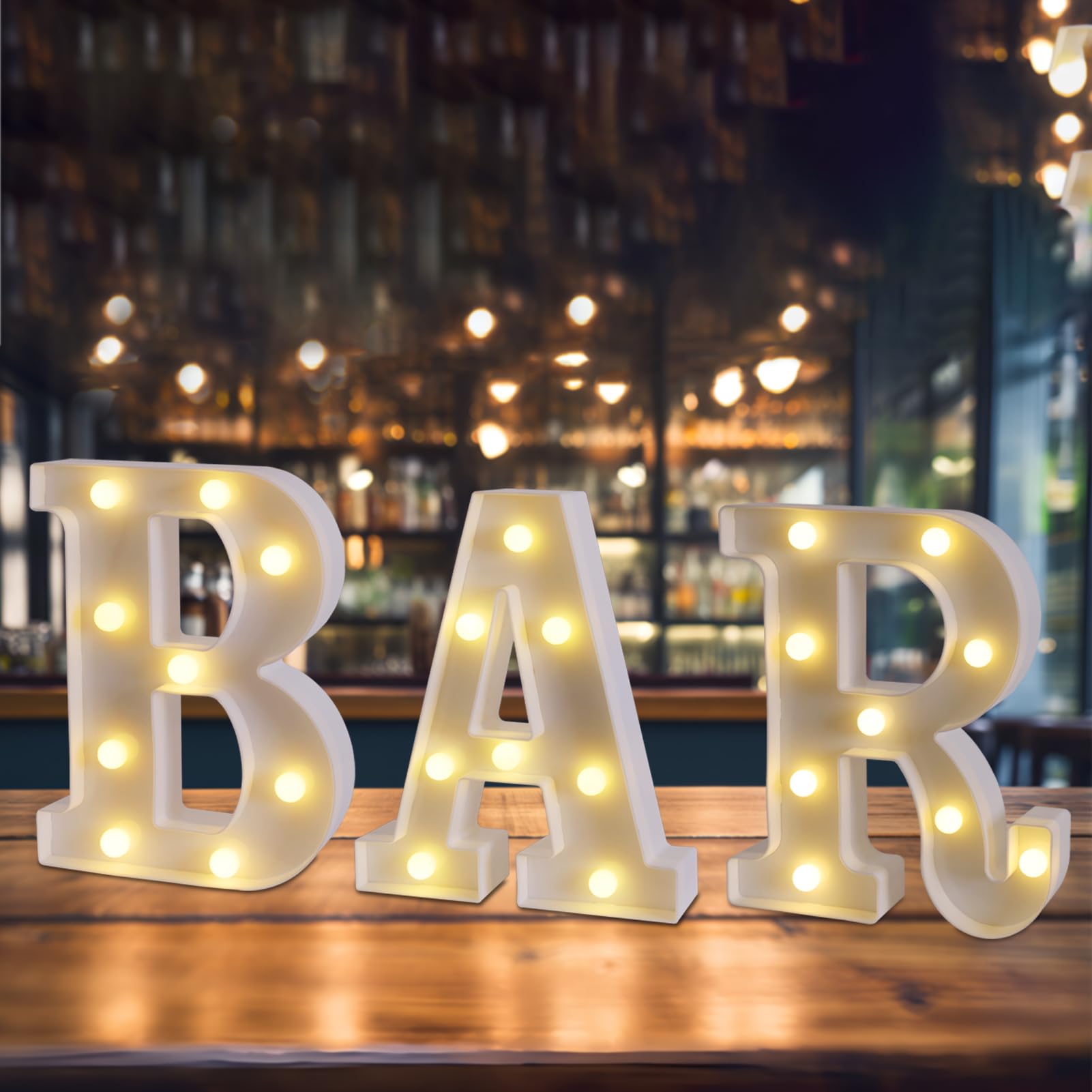 Led Letters, LED BAR Signs, Battery Powered Bar Lights, Lettered Lights ...