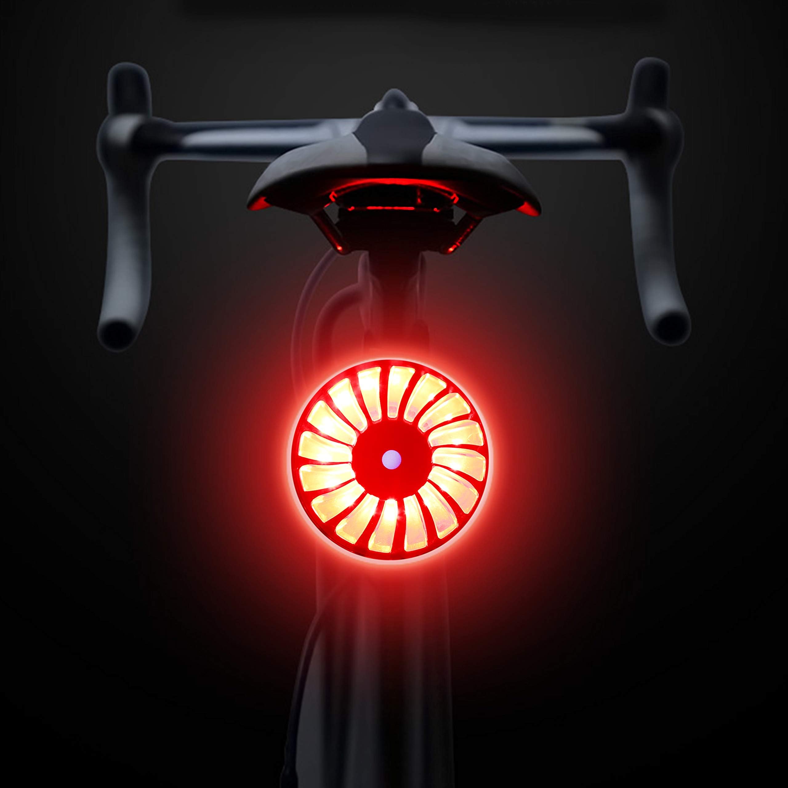 Wildken Bike Rear Light Smart Brake Bicycle Tail Light USB Rechargeable 5 Modes Sport LED Cycling Taillight Helmet Backpack LED Light Set Waterproof Lamp Safety Warning Strobe Light