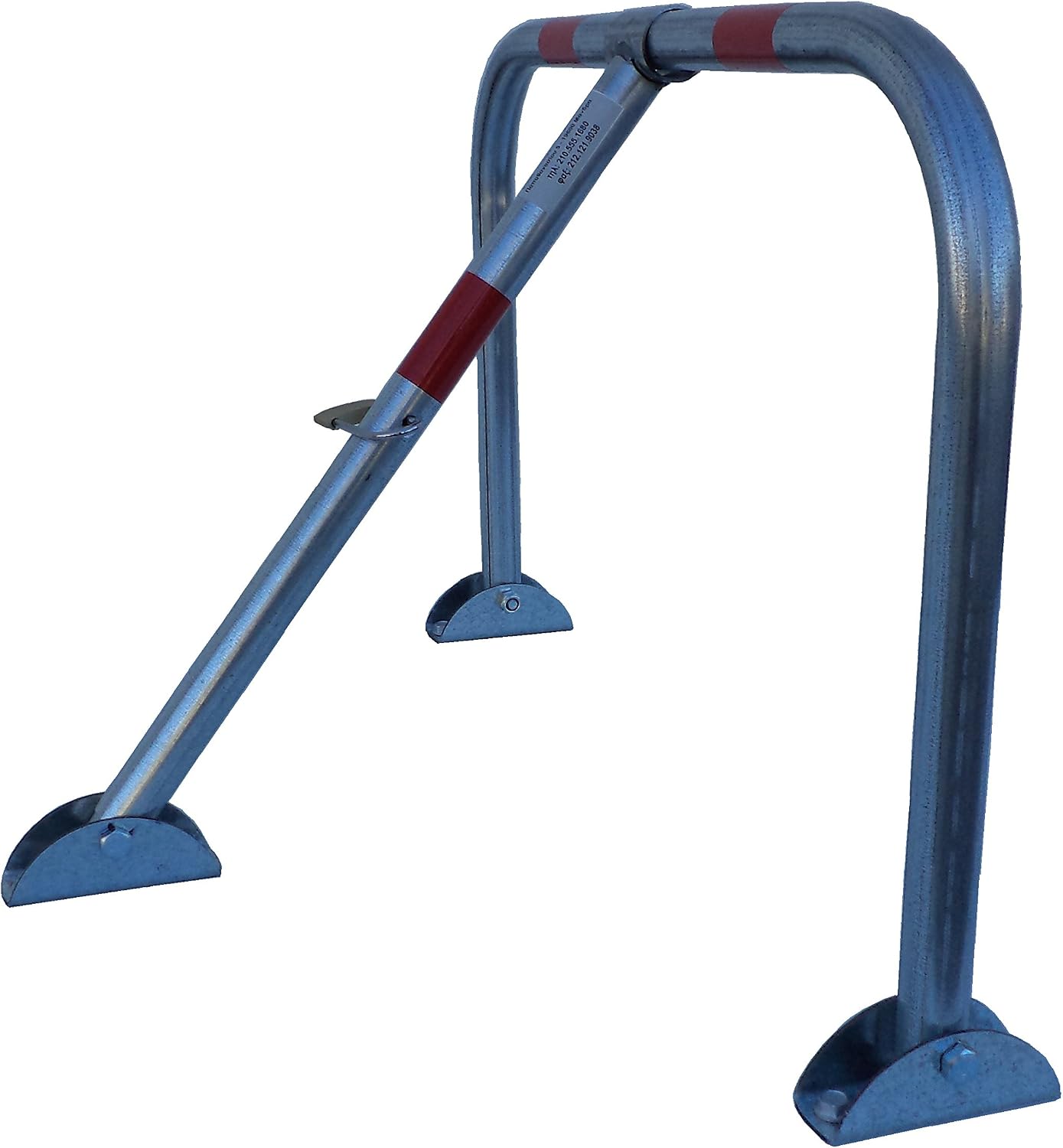 SNS SAFETY LTD Anti Theft, Folding Parking Barrier Lock, Made of Galvanized Steel Tube 32mm, with 3 Leg and Padlock