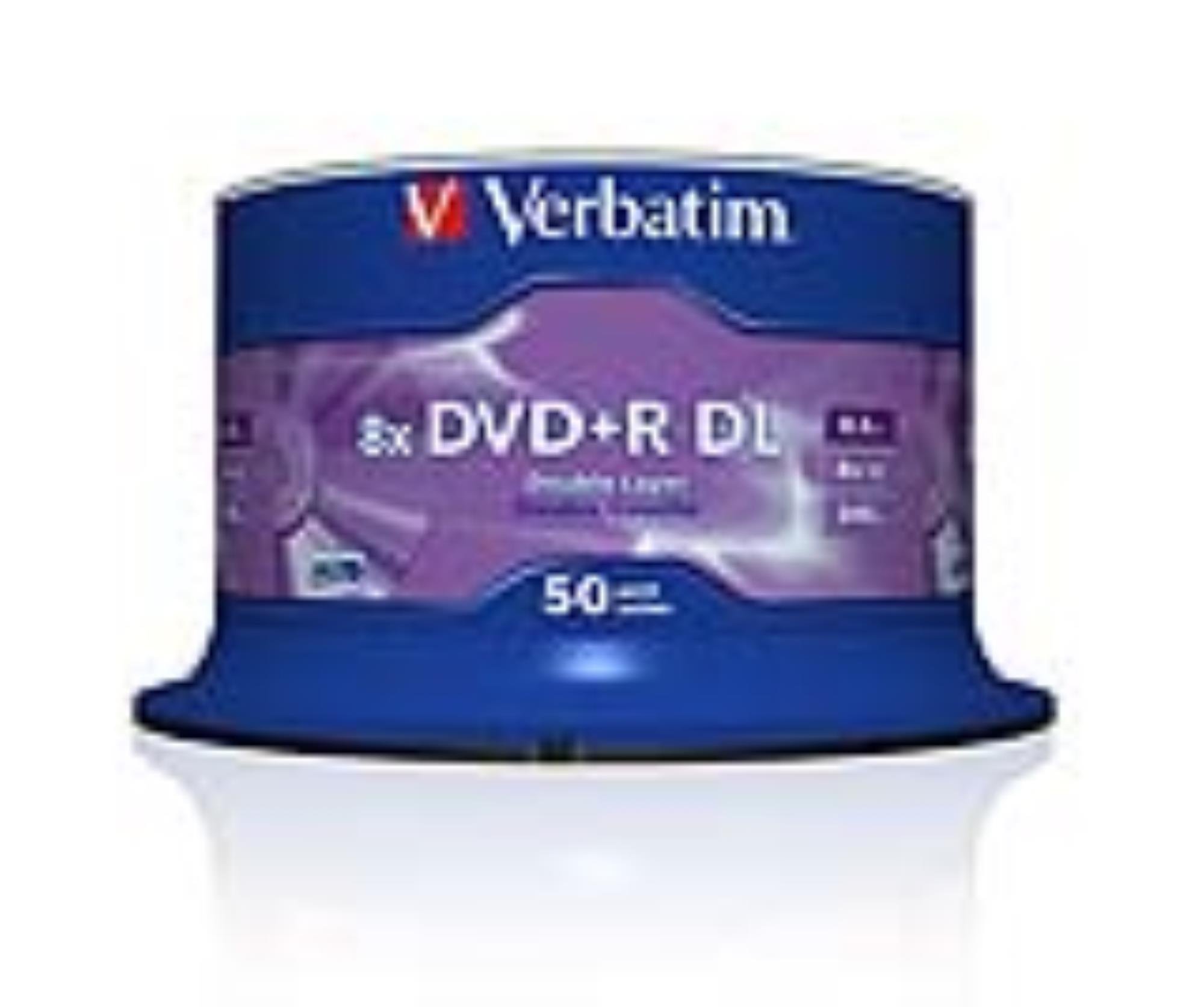 Verbatim 43758 DVD+R 8x DL Matt Silver 50 pack