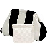 Vpoofree Clutch Purses for Women,Woven Crochet Bag&Cosmetic Bag Dumpling Striped Cloud Purse Evening Handbag Summer Beach