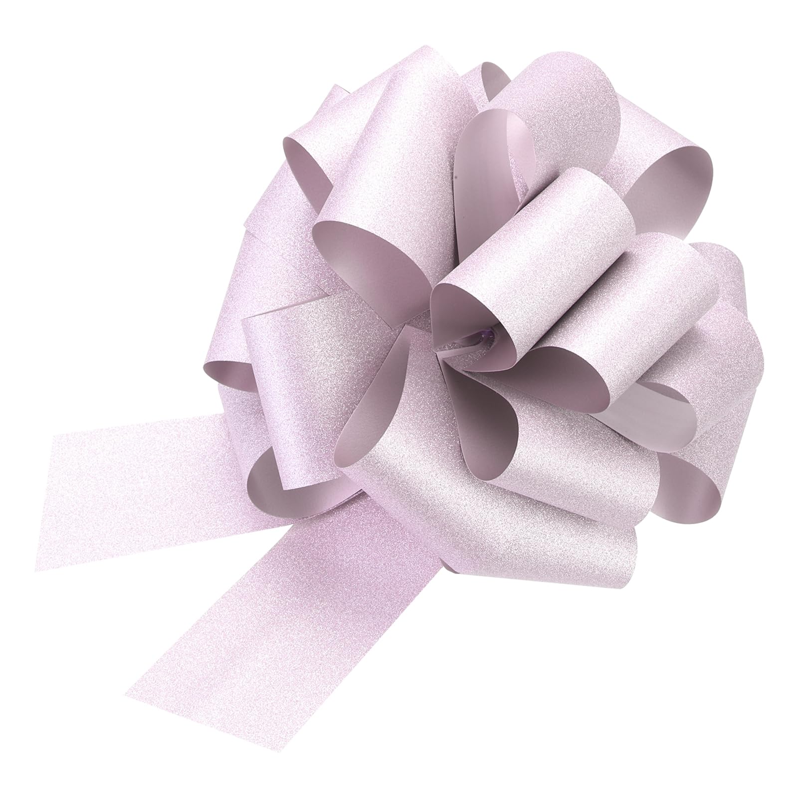 Uxcell 5pcs 7 Inch Large Pull Bow Glitter Gift Wrapping Big Pull Bows Ribbon Pink for Wedding Baskets Presents Christmas Party