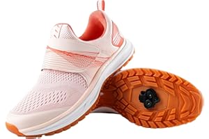 ROSRABIT Spinning Shoes Women's Cycling Shoes - SPD Compatible Indoor/Outdoor Bike, Breathable & Comfortable Road Cycling Shoes with Pre-Installed Cleats