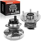 A-Premium 2 x Rear Wheel Bearing and Hub Assembly with ABS & 5-Lug Compatible with Toyota Corolla/Matrix 2003-2008, Prius 2004-2009 & Pontiac Vibe 2003-2008, 4-Wheel ABS, FWD Only