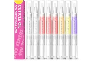 COSCELIA 8Pcs Cuticle Oil for Nails Cuticle Oil Pen Set Cuticle Revitalizer Oil Pen for Nail Treatment Care Nail Softener and Strengthener with Natural Ingredients Moist Gel Nail Treatment Nourishment