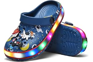 STAHOVY Kids' Boys Girls LED Clogs Cute Garden Shoes Cartoon Slides