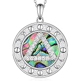 CVRAVO Sobriety Necklace for Women 925 Sterling Silver Alcoholics Anonymous Recovery Symbol Necklace AA Sobriety Gifts for Women Men