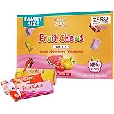 ChocZero Sugar Free Fruit Chews, Chewy Taffy Candy, 8 oz | No Sugar Alcohols, Keto, Low Carb, High Fiber, Gluten Free, No Artificial Colors, Individually Wrapped