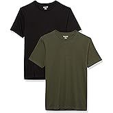 Amazon Essentials Men's Short Sleeve T-Shirts, Slim-Fit, Crewneck, Pack of 2