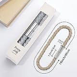 Pretty Jolly Magnetic Curtain Tiebacks 2 Pack Khaki Modern Drape Holdbacks view 5