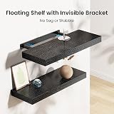 STOREMIC Floating Shelves Black Set of 3 40 cm Easy to Install view 6