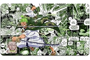 YMILOHOGI Playmat Trading Card Game OPCG Mat CCG MTG Playmat TCG Card Game Table Mat Mouse Pad 600X350mm + Free Bag (H007) (Zoro H186)
