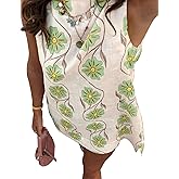 BQDCQB Womens Summer Floral Print Mini Dress Romantic Sleeveless Shift Short Dress Vacation Fairy Dresses