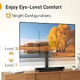 Perlegear Universal TV Stand 24-60in 45kg Swivel Glass Base VESA 400x400 view 4