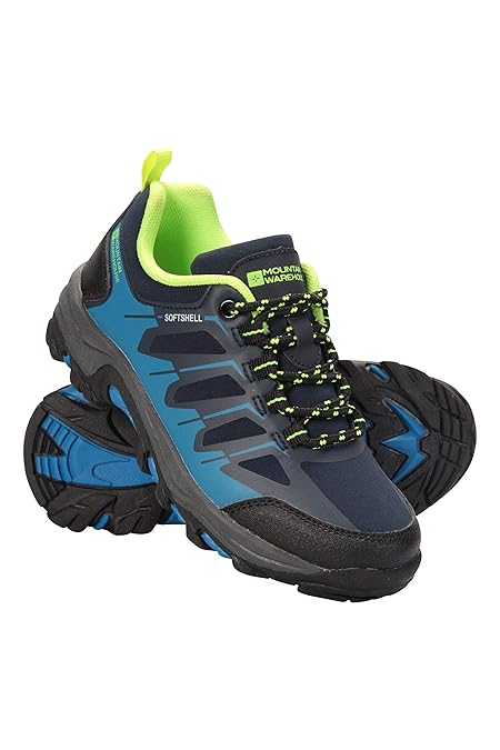 Mountain Warehouse Softshell Schuhe für Kinder - Strapazierfähige Wanderschuhe, atmungsaktive Trekkingschuhe Kinderschuhe mit