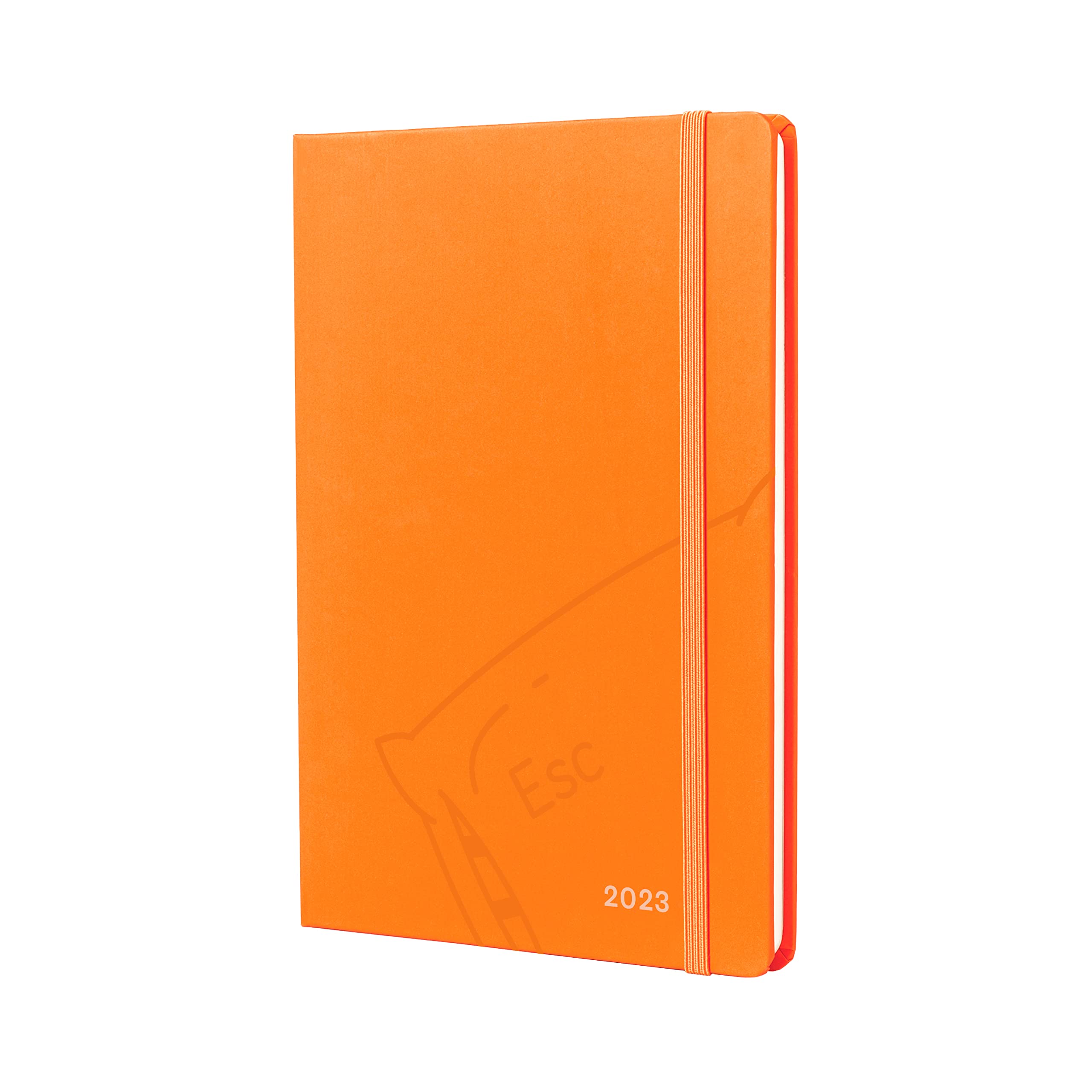 Collins Debden & Co Moodler Icon Week to View 2023 Diary, Size A5, Burnt Out Orange - Weekly Journal with dotted pages, 819404