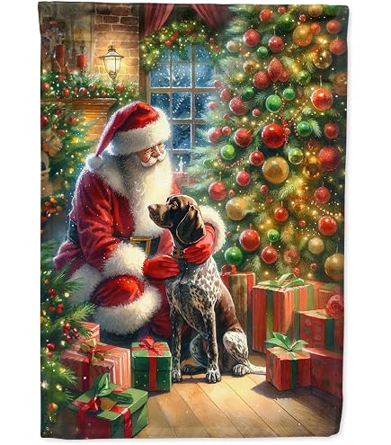 Weihnachts-Gartenflagge Mit Schnauzer-Hunden – Doppelseitig, 30x45 Cm, Festlich