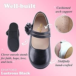 EIGHT KM Toddler Girls Mary Jane Flats - Camellia