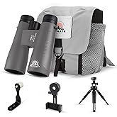 Ultimate Outdoors 12x50 HD Binoculars for Adults – Powerful Waterproof Binoculars with Phone Adapter & Tripod Mount | BaK-4 Prism for Bird Watching, Hunting, Stargazing, Travel & Cruise