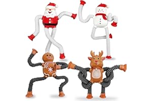 UIIOPJIOM Chirstmas Stocking Stuffers for Kids Toddler, Pop Tube Fidget Toys Airplane Car Travel Activities Toys Sensory Autism Toys for Children with Autistic ADHD, Goodie Bag Stuffer Gift for Boys Ages 3-9