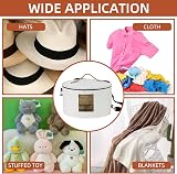 Yugada Round Hat Storage Box 18in White Felt Foldable Travel Organizer Bin view 6