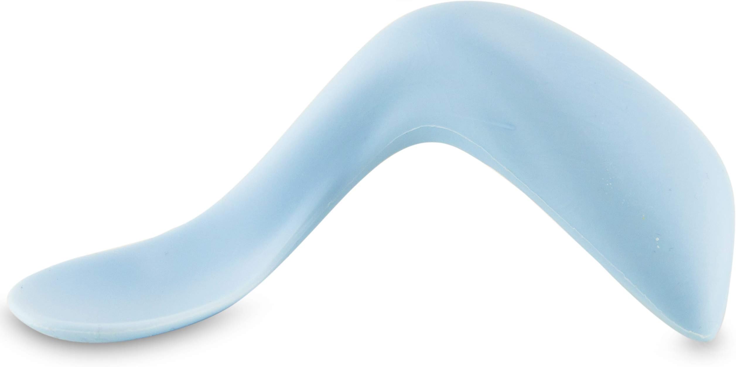 Kizingo Right-Handed Curved Baby Spoons for Baby-Led Weaning (1-Pack, Light Blue)