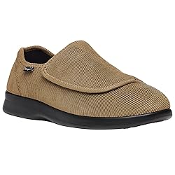 Propét Men's Cush N Foot Shoe, Sand Corduroy, 15