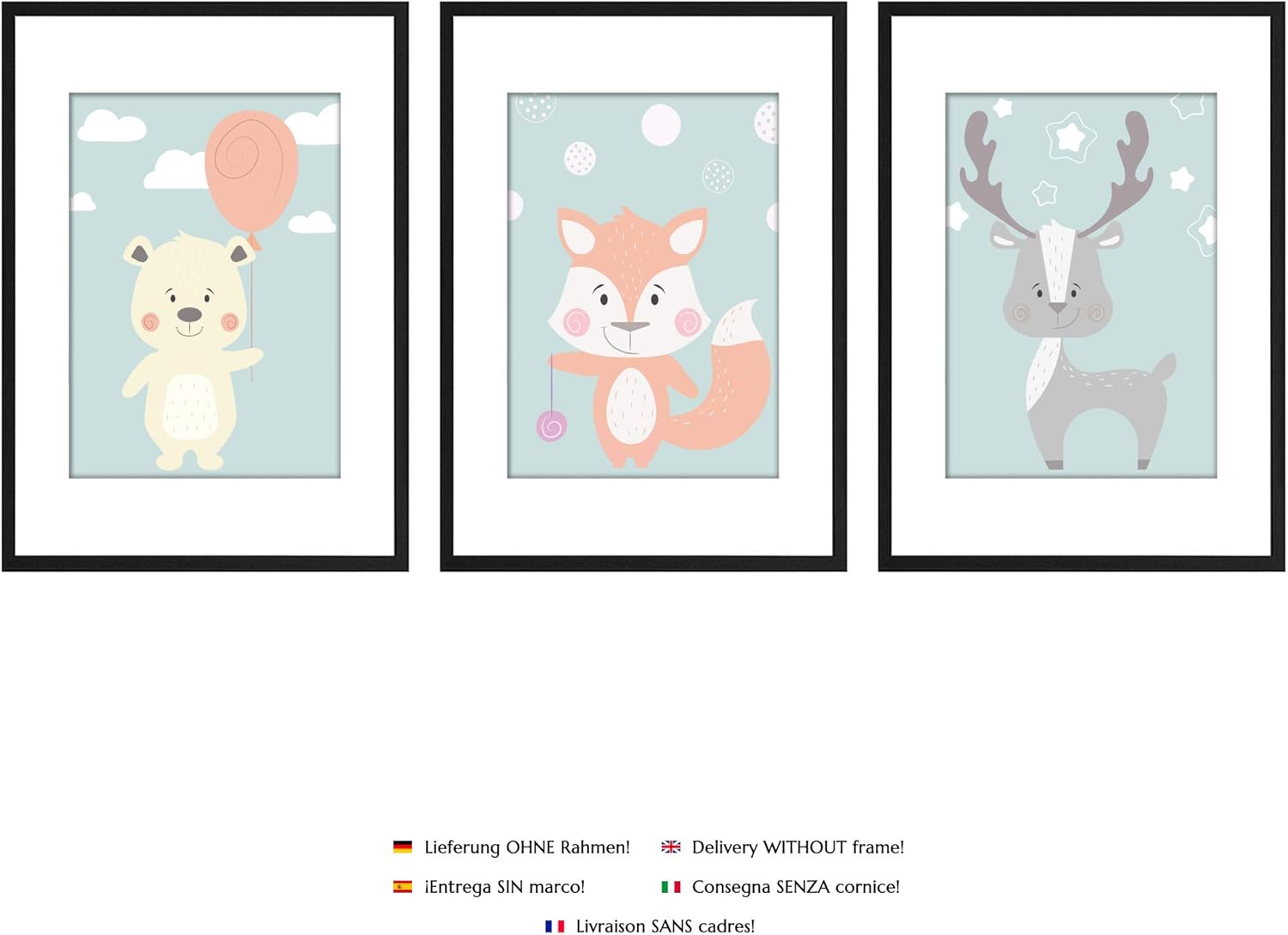 3 Affiche Decoration Murale Format Premyo Tableau Chambre Enfant Animaux Decoration Chambre Bebe Fille Garcon Bebe Puericulture Accessoires Et Decorations Schoolofbabywearing Com